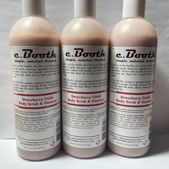 3 c. Booth Strawberry Fields Body & Scrub Cleanser